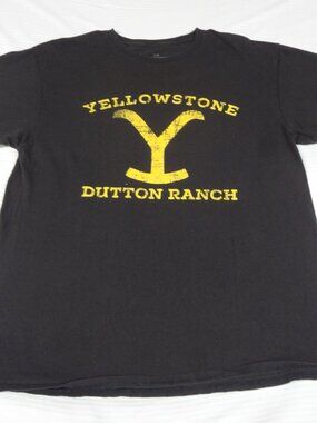 YELLOWSTONE TV SHOW DUTTON RANCH - BLACK LARGE T-SHIRT L670